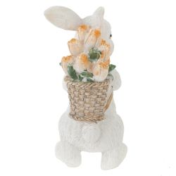 GAEM Фигурка декоративная "Заяц с корзиной", L5 W6,5 H11 см