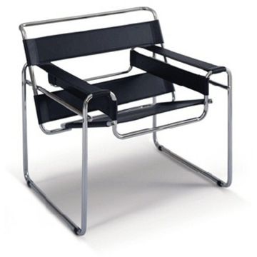 кресло wassily armchair ( кожа) (by Steel Arts)