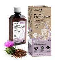 Масло нерафинированное Масло расторопши Омега– 3-6-9. Первый холодный отжим. 250 мл., VITAUCT