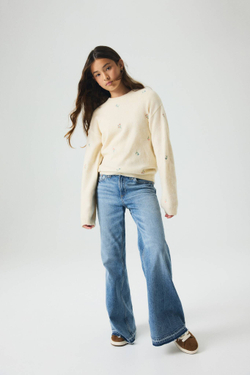 H&M Расклешенные джинсы, светло-синий