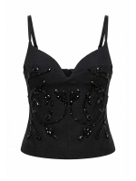 Топ-корсет GLITTER, черный
