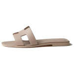 Hermes Calfskin Fashion Sandals Women's Beige, H202230Z B3