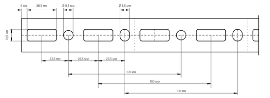 Профиль монтажный Walraven BIS RapidRail WM2 30x30х2000 мм (арт. 6505002)