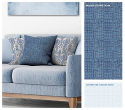 Ткань для домашнего текстиля Prival Рогожка, синий, 1.5х5м