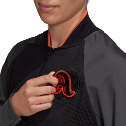 Женская теннисная куртка Adidas VRCT Primeblue Jacket Women - grey six/black