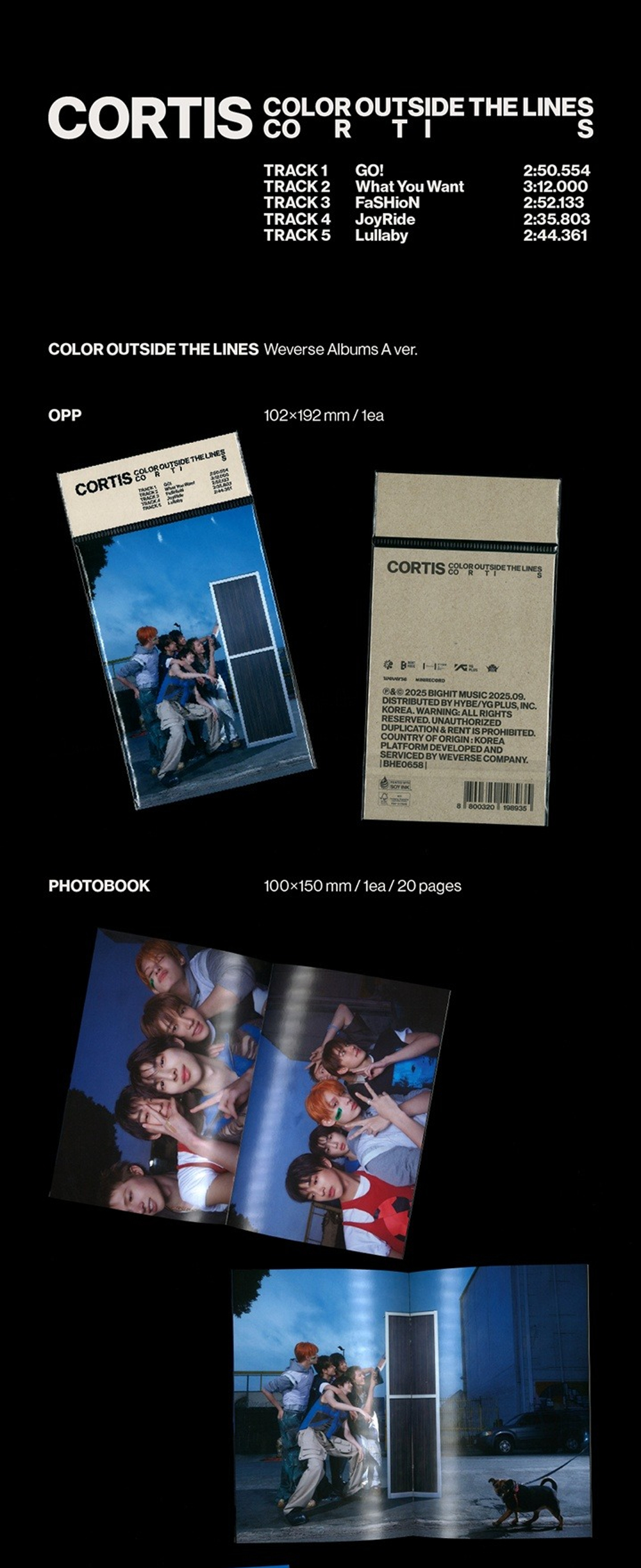 Альбом CORTIS - The 1st EP [COLOR OUTSIDE THE LINES] (Weverse Albums ver.)