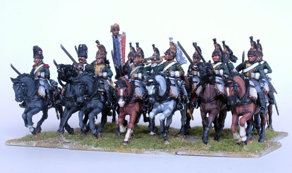 FN130 Plastic French Napoleonic Line Dragoons (13 mounted, 8 dismounted)