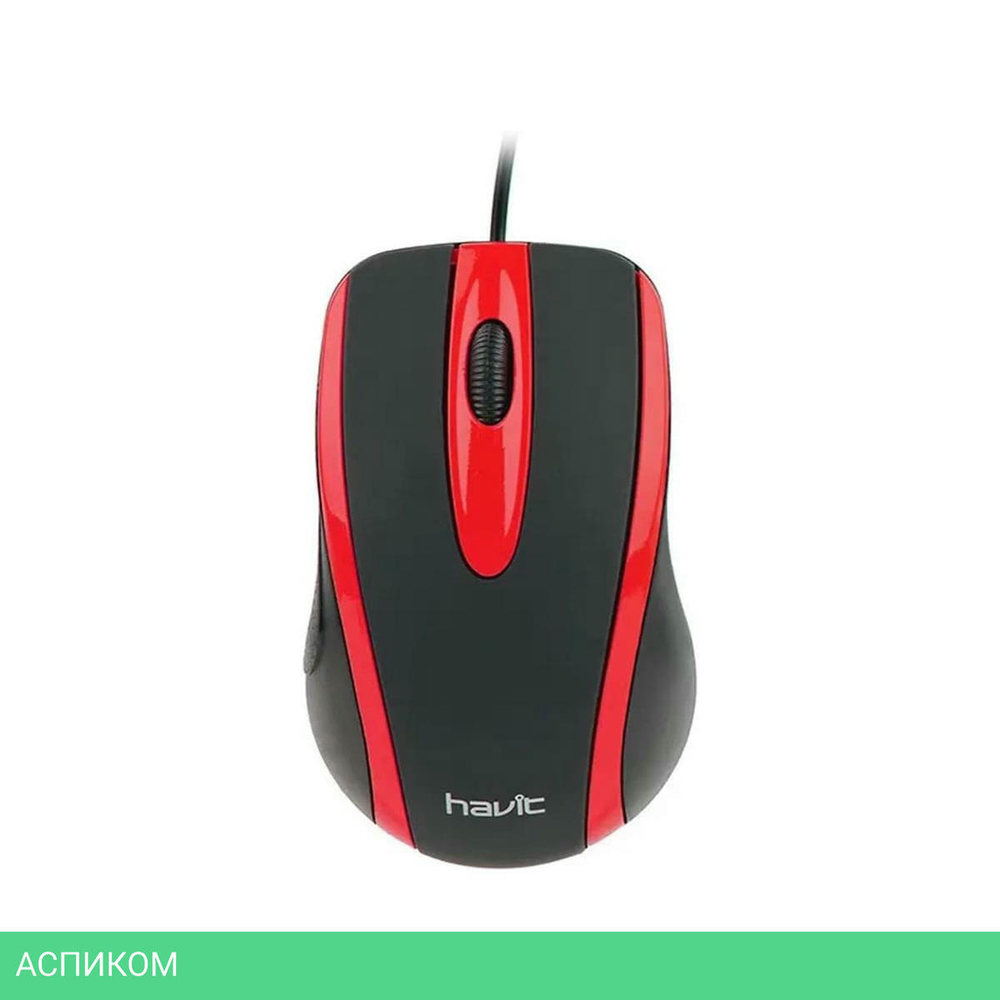 Мышь Havit HV-MS753 черный/красный