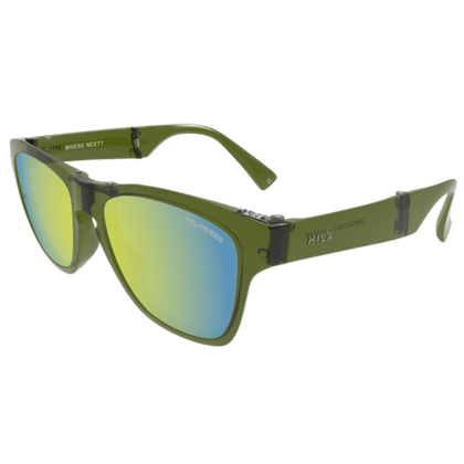 Спортивные очки HILX Unfold Matt Military Green / Yellow Polarized Lens