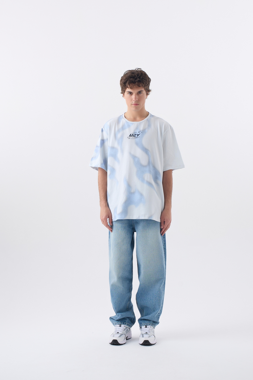 Футболка мужская Oversize с пич эффектом "Retro Sport"