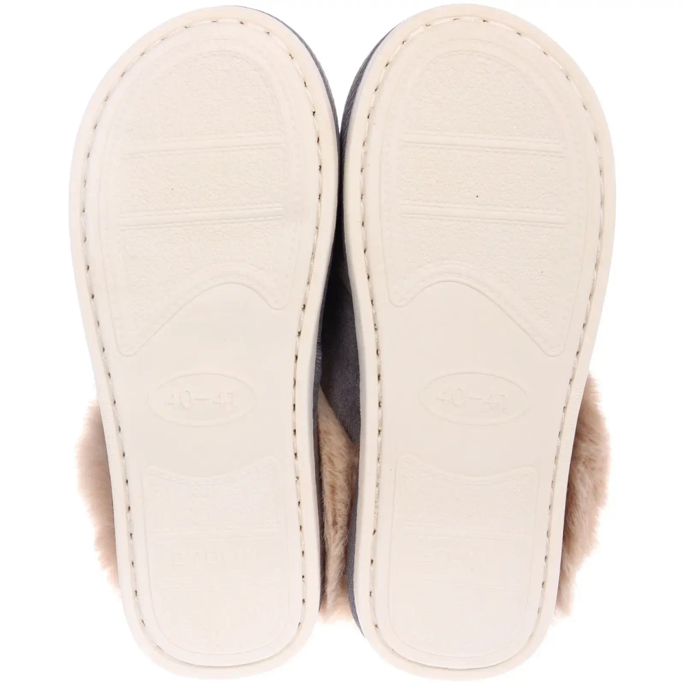 Тапочки женские домашние «IRIS», цвет серый, р-р 40/41