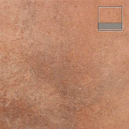 Stroeher - Keraplatte Aera 755 camaro 300x294x10 артикул 8131 - Клинкерная ступень с насечками без угла