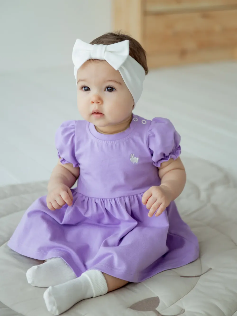 Платье "Лаванда" с принтом 0+