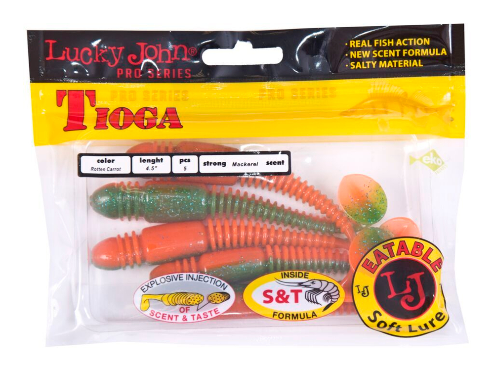 Виброхвосты съедоб. искусст. LJ Pro Series TIOGA 4.5in (11.40)/T56 5шт.