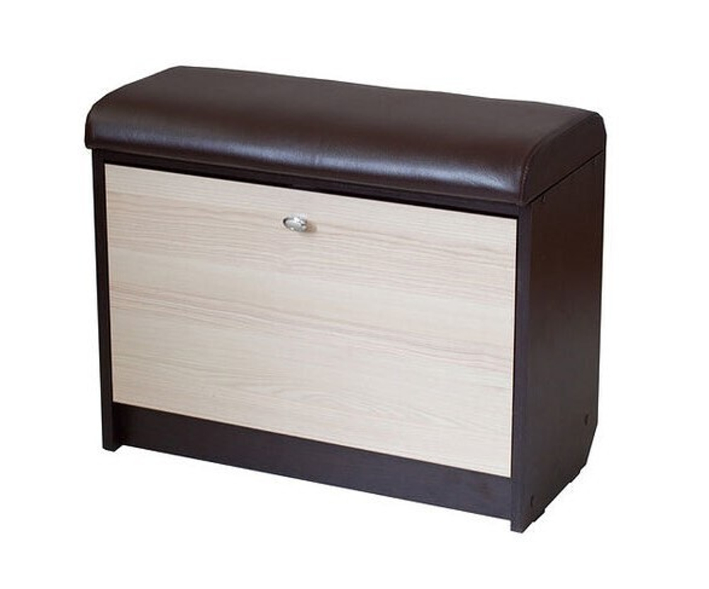 Обувница Мак 2 Дуб молочный/ Венге Цаво 3354 62*30*46 см, Коричневый   Фиеста