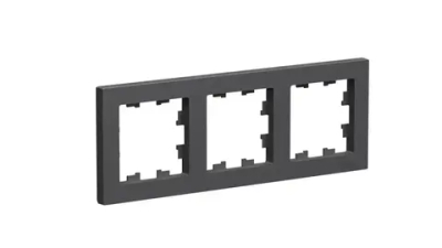ATLASDESIGN 3-постовая РАМКА, универсальная, БАЗАЛЬТ