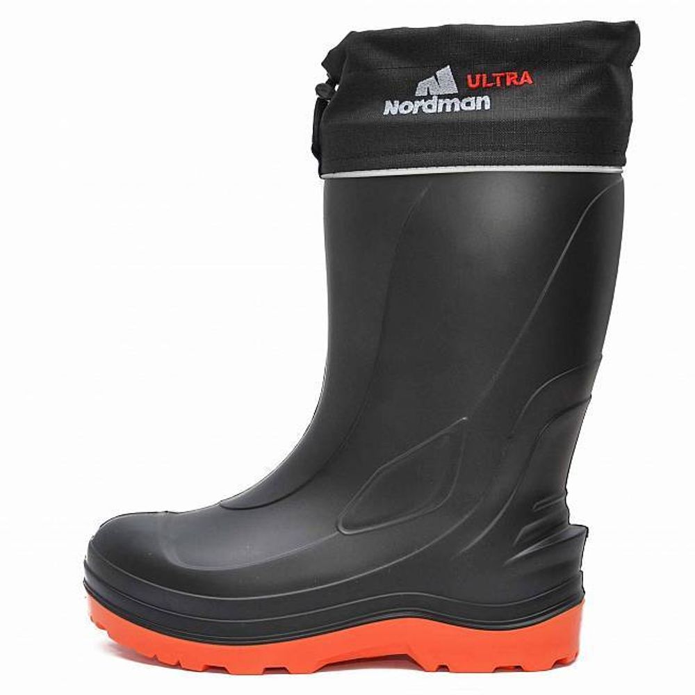 Сапоги Nordman Ultra до -70 ºС с меховым вкладышем (черные с оранжевым)