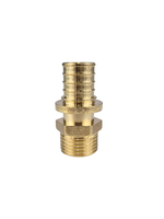 Муфта аксиальная, латунь, наружная резьба,20х1/2", желтый, RTP (200/10)