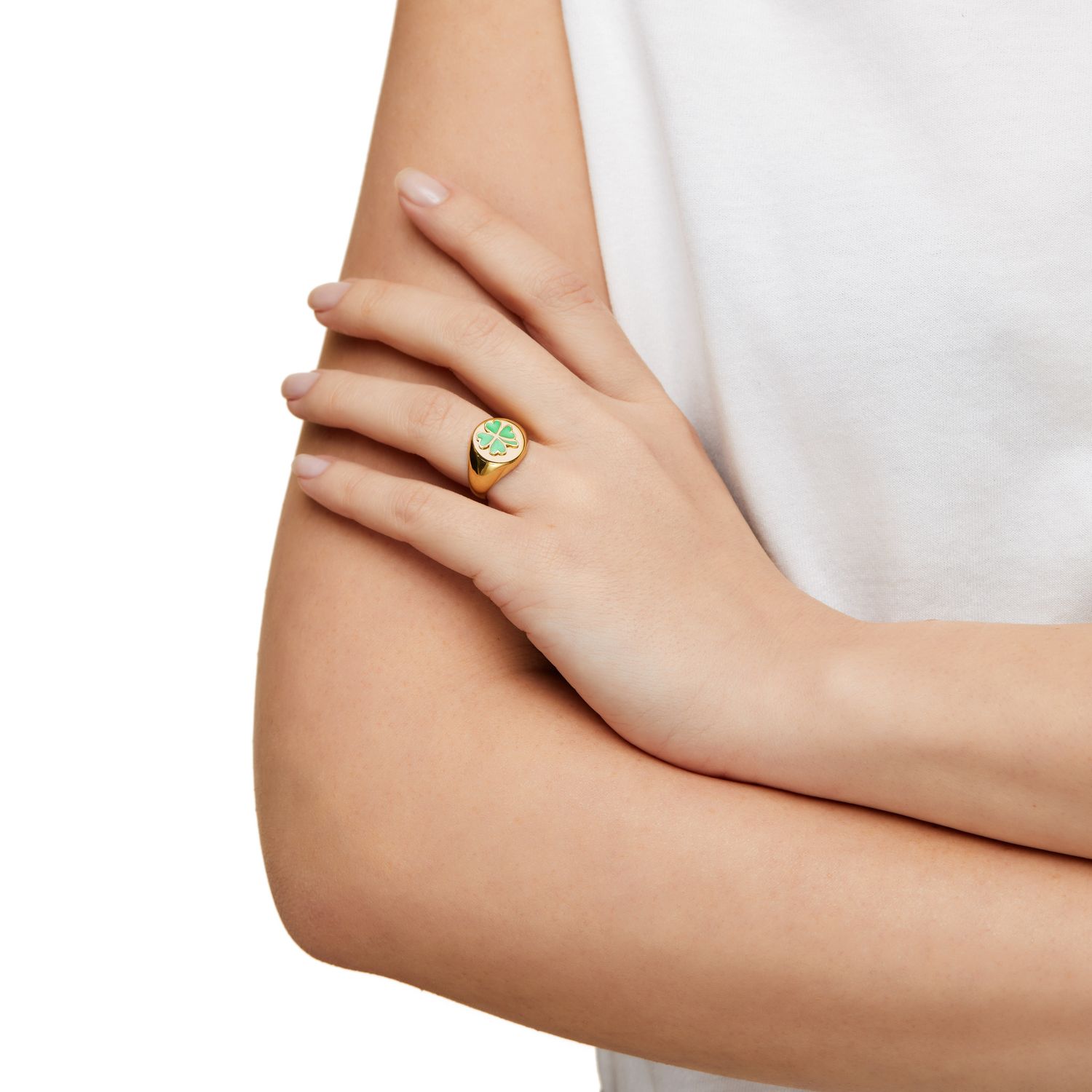 Кольцо Gold Clover Ring