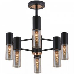 Люстра на штанге ILLUMICO  IL1295-6PPA-79 BK GD