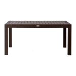 Стол пластиковый Элластик-Пласт RATTAN 160x95см прямоугольный (коричневый)