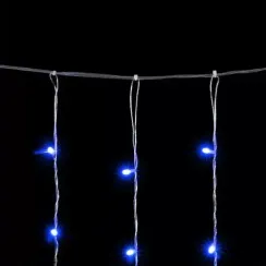 Светодиодный занавес 2*2 м., 400 синих LED ламп, облегченный, прозрачный провод ПВХ, LTC (PCL400NOT-10-2B)