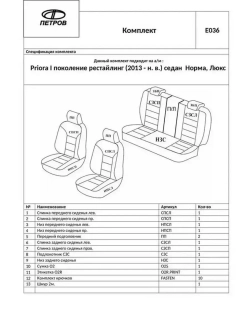 Чехлы на Приору Седан (2013-2018)
