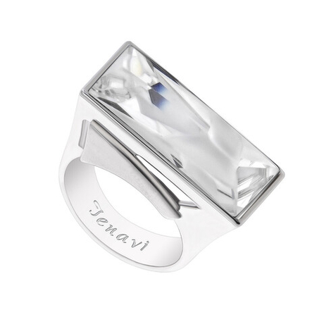 "Кибра" кольцо в серебряном покрытии из коллекции "Готье" от Jenavi