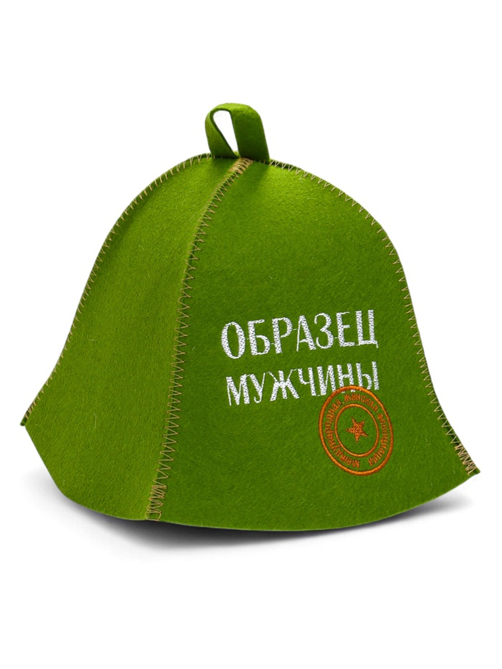 Шапка для бани и сауны «Образец мужчины», полушерсть, зелёная