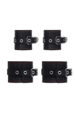 Черная распорка с 4 манжетами для рук и ног