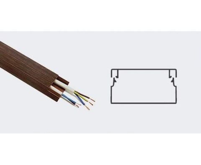 Кабель-канал "Тёмное дерево" 12х12 мм Урал ПАК, двойной замок, КК-4812012-200 (32 метра - 16 каналов по 2 метра)