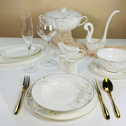 Lenardi 145-681 Обеденный сервиз 30пр. ЛИЛИАН в под.уп.(х2)Костяной фарфор