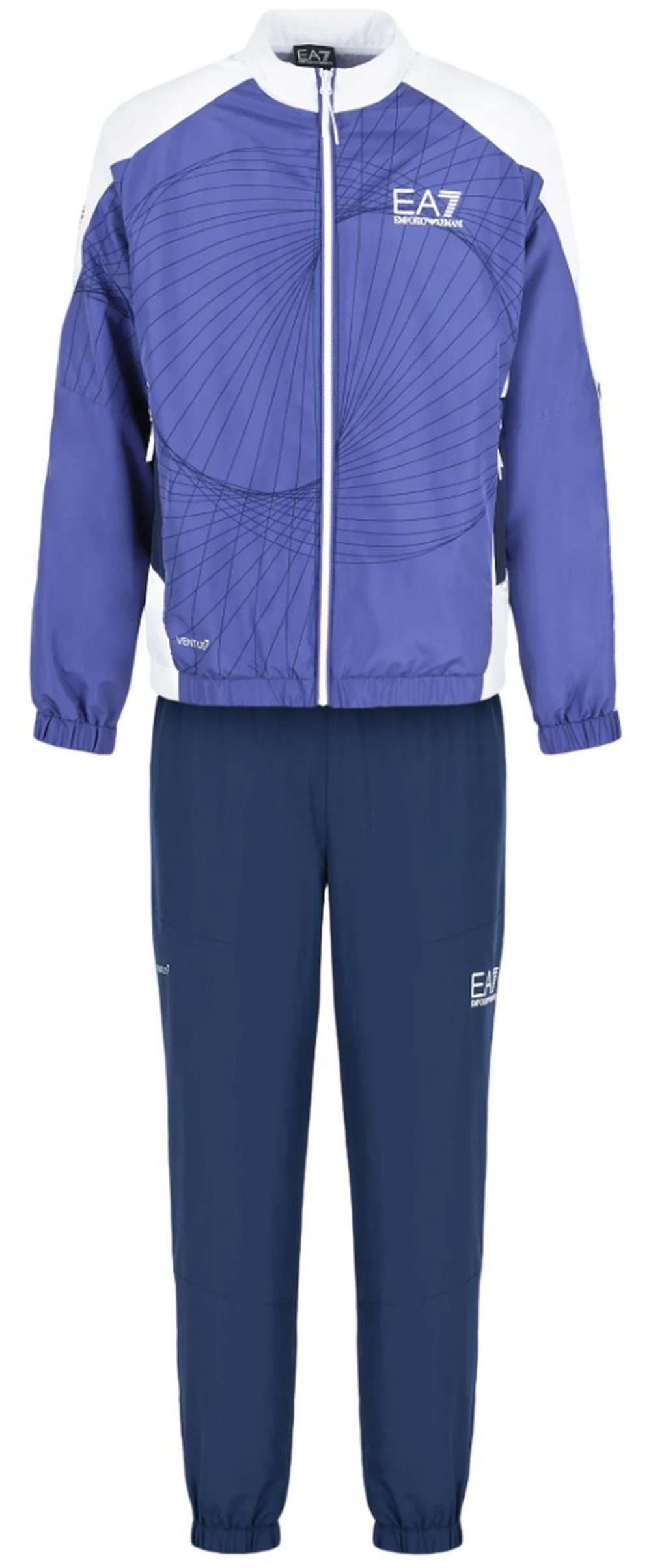 Мужской теннисный костюм EA7 Man Woven Tracksuit - небесный