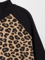 Костюм для девочки с юбкой леопардовый