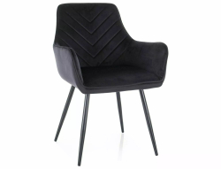 Стул SIGNAL FIG Velvet Bluvel 19 черный/черный