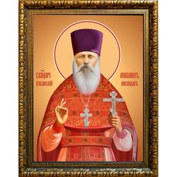 Михаил Кубанский (Лисицын) священномученик пресвитер. Икона на холсте.