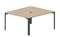 Составной стол на 2 рабочих места 138х156,6х75см (2 эргономичных выреза)