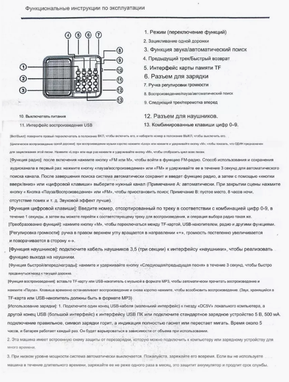 Радиоприёмник CMIK D-55 аккумуляторный