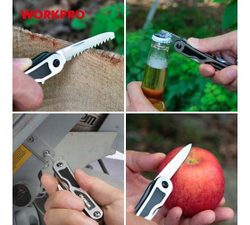 Многоцелевые плоскогубцы WORKPRO 15в1, 150 мм WP382009