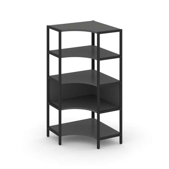 Shelf System Односекционный угловой стеллаж четырехярусный SN.STMU-411 Антрацит/Металл Черный 810*81