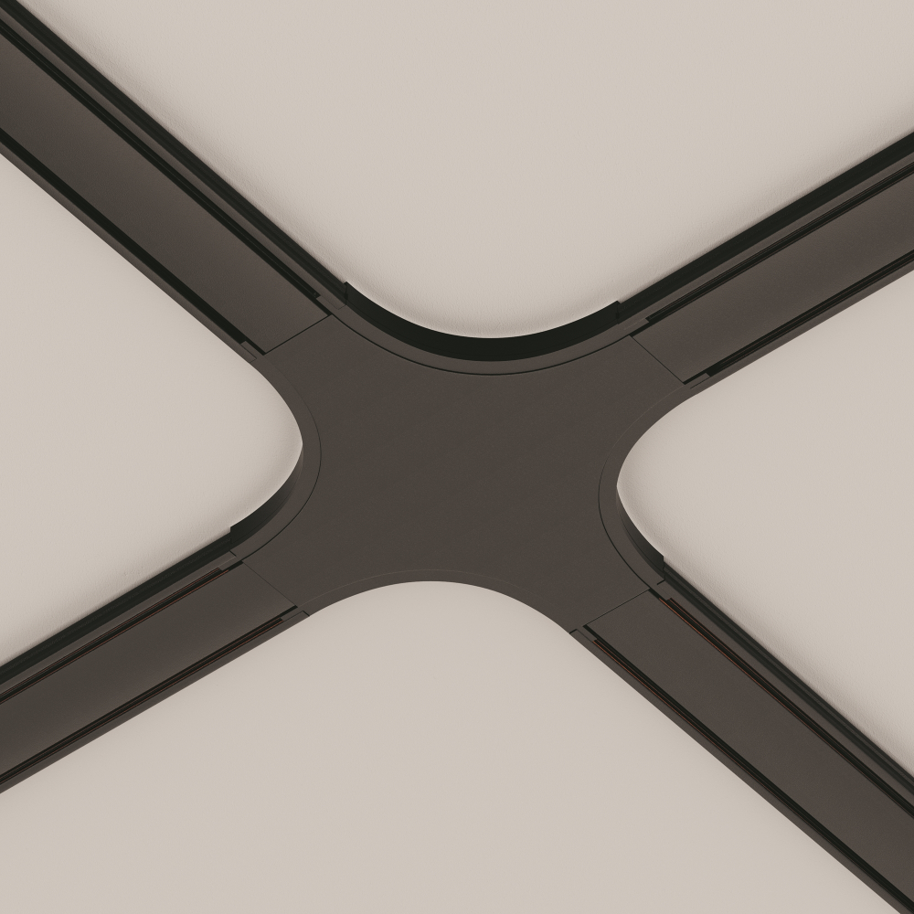 Коннектор питания X-образный для магнитного шинопровода Maytoni Radity TRA084CX-11B