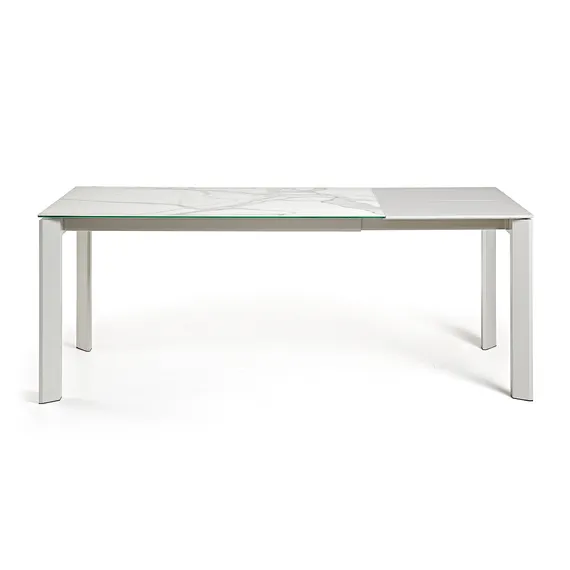 Стол Atta 160 (220) x90 керамика белый