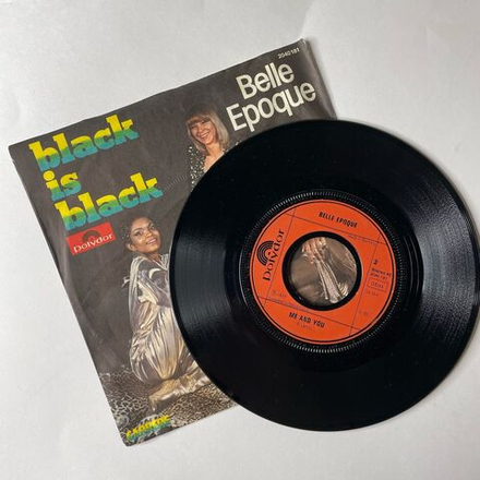 Винтажная виниловая пластинка 7 дюймов (маленькая пластинка) Belle Epoque Black Is Black (Germany 1977)
