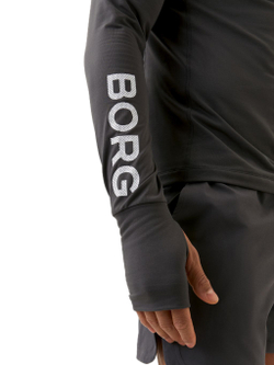 Мужская теннисная кофта Björn Borg Borg Graphic Midlayer Half Zip M - pavement