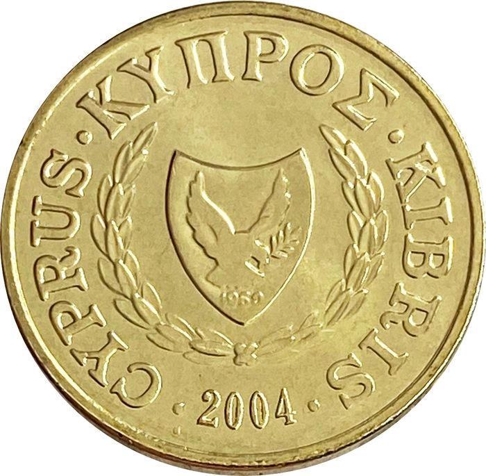1 цент 2004 Кипр AU-UNC