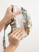 Шапочка медицинская, принт "Грогу", зеленый