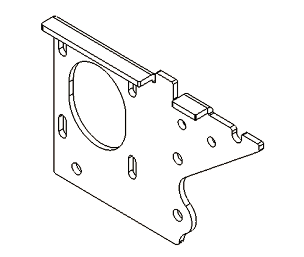 Пластина крепления шагового двигателя оси Y правая Restart