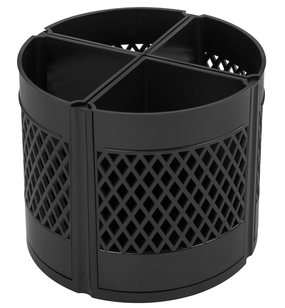 Подставка-органайзер STAFF "Octet", 4-8 отделений (трансформер), вращающаяся, черная, 238321-RM