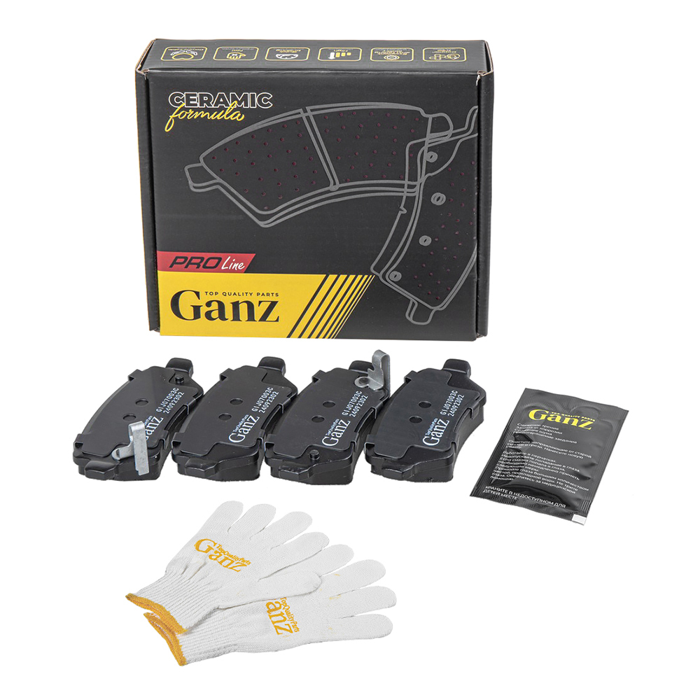Колодки GANZ задние PRO-Line Ceramic OPEL Astra G / H Meriva Zafira Арт.:GIJ07003C