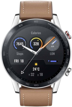 Смарт-часы Honor Watch Magic 2 46mm Flax Brown, Bluetooth, GPS, 455 мАч Серый/Коричневый MNS-B39, 5502AACT